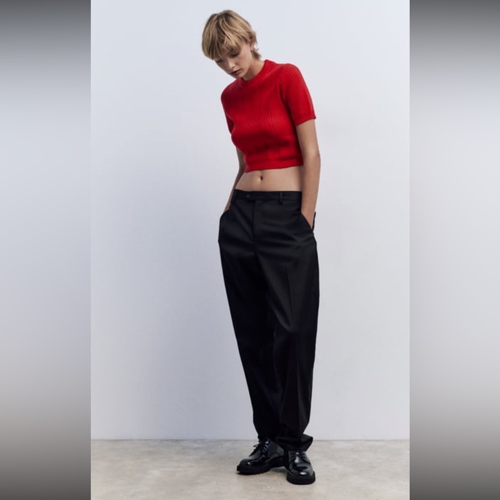 ZARA CROP KNIT SWEATER - Picture 3 of 6